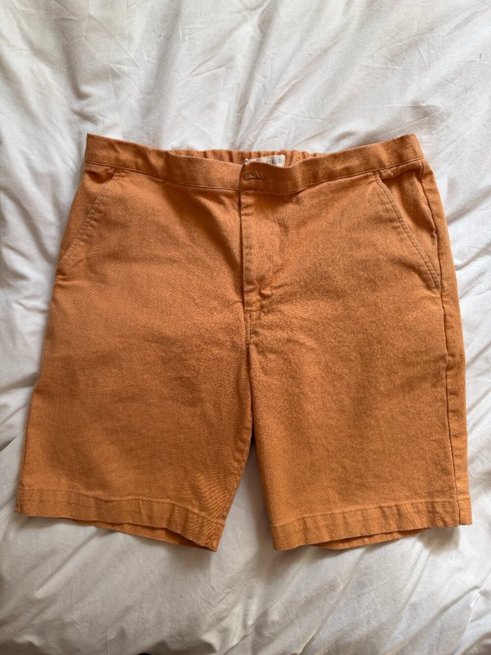 Far Afield Canvas Shorts Tan/Orange Size 4